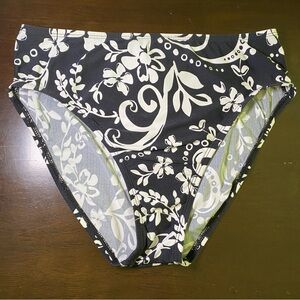 Athena Black and White Swimwear Bikini Bottoms Size 6 Made in USA